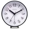 Nextime Reflect 12.5x13cm Plastic Alarm Clock Analogue W/ Night Light White