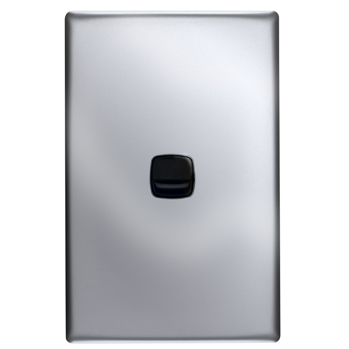 HPM Gun Metal / Black 1 Gang Linea Light Switch