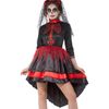 Day of the Dead Womens Black and Red Señorita Costume - Large