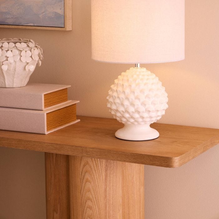 Society Home Macy Table Lamp White & Natural 28x28x43cm