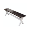 Elegance Living 180x35x46cm White & Black Top Loligo Bench