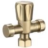evekare 15 x 15mm Brushed Brass Double Mini Cistern Stop Tap