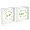 Nicola Spring 2 Piece Box Photo Frame Set - 8 X 8 Square Acrylic Frame