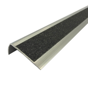 Roberts 1m Grey Bull Stairnose Trim with Carborundum Insert