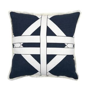 Coast To Coast Home 48cm Gabriel Cotton Cushion Blue/White