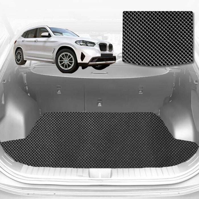 6D Diamond Car Boot Mat for BMW X3 (G01)2018-Current-Cargo Mat-Black-Outback GT