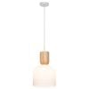 Mercator White Matt Mackensie Ribbed Glass Pendant