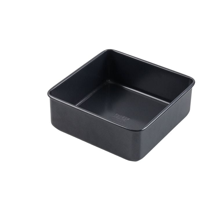 Bakers Secret Square Cake Pan Nonstick Loose Base Heavy 20.5cm Dishwasher Safe