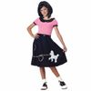 50s Hop Pink Poodle 1950s Greaser Rock Roll Retro Book Week Girls Costume XS