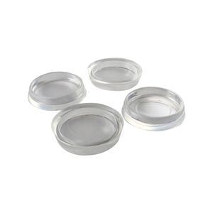 Surface Gard 37mm Clear Plastic Round Castor Cup - 4 Pack