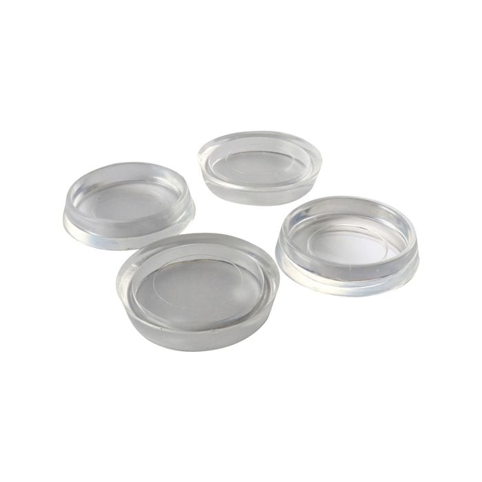 Surface Gard 37mm Clear Plastic Round Castor Cup - 4 Pack