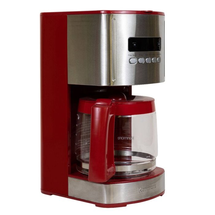 Kenmore 12-Cup Drip Coffee Maker Machine Digital Display- Red