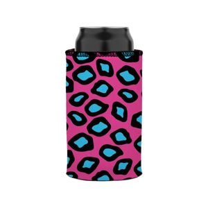 Stubbyz Pink Leopard Print Stubby Cooler Slim