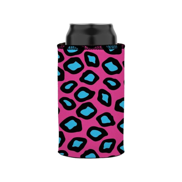 Stubbyz Pink Leopard Print Stubby Cooler Slim