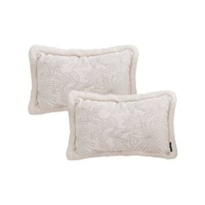 SOGA 2X 30CM Romantic French Mosley Jacquard Lumbar Throw Pillows