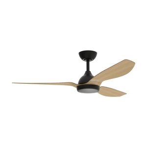 Fanforce Revo Smart DC Ceiling Fan W/ Remote Control 48" ABS Blades Black/Oak