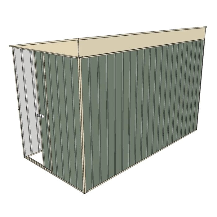Build-a-Shed 1.5 x 3 x 2m Skillion Shed without Side Doors - Green