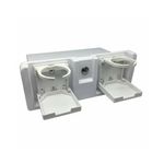 Digitel White Deluxe Storage Recessed Glove Box With Drink Holders & Lock