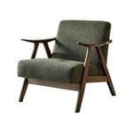 Webster Green Occasional Chair | Rustic Walnut | Hardwood Frame
