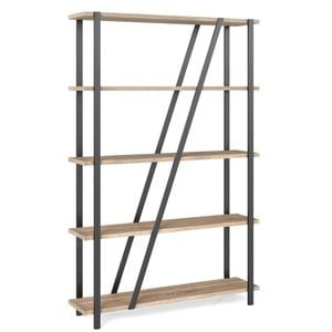 Familand 5-Tier Bookcase Storage Shelf in Nature