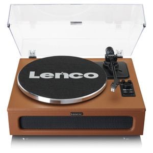 Lenco Turntable Player w/ 4x Built-In Speakers - Brown