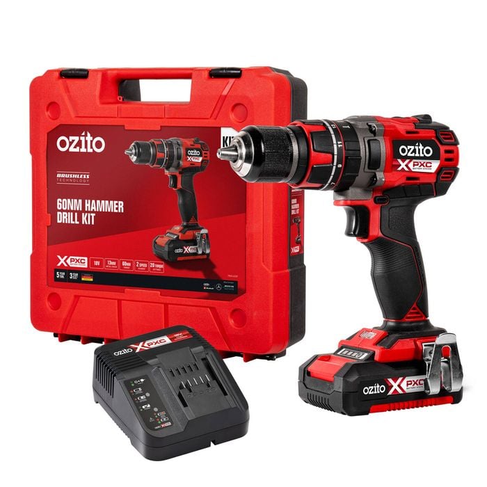 Ozito PXC 60NM Hammer Drill Kit PBHK-6020P