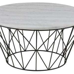 Cooper & Co. Living Benton Round Real Marble Top Coffee Table