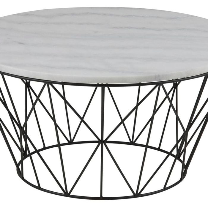 Cooper & Co. Living Benton Round Real Marble Top Coffee Table