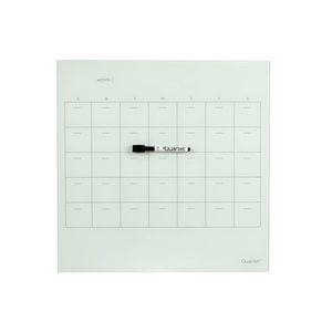 Quartet Frameless 45x45cm Dry-Erase Desktop Glass Planner Board