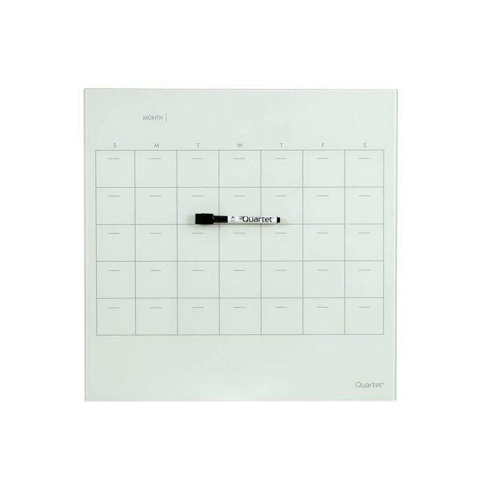 Quartet Frameless 45x45cm Dry-Erase Desktop Glass Planner Board