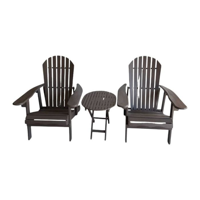 Luna 3-Piece Adirondack Outdoor Sunlounge Set