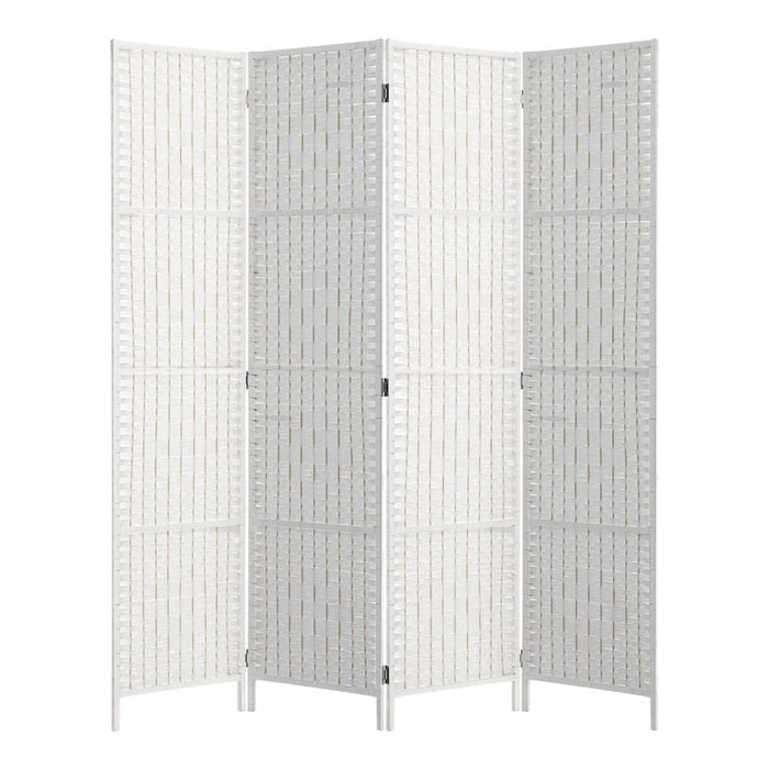 Artiss 4 Panel Room Divider Screen Woven White