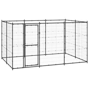vidaXL Outdoor Dog Kennel Steel Puppy Enclosure Dog Cage House Pet Supply 330x220x180 cm