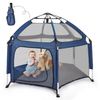 Foldable Playpen Lightweight Pop-Up Playpen Safe and Sun Protection with Uv Canopy