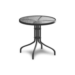 ALFORDSON Black 60cm Round Side Table