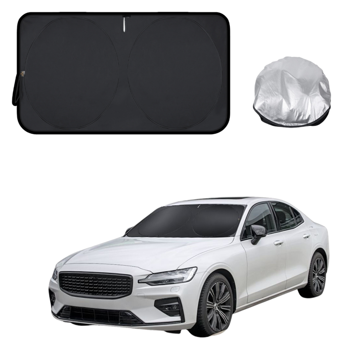 Front Windscreen Sun Shade for Volvo S60 2010 - 2018 (Auto) - Standard 150 x 85 cm - Black