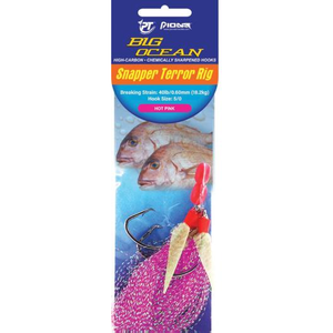 Pioneer Big Ocean Pre Made 40lb Snapper Terror Fishing Rig 5/0 Pink