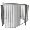 Build-a-Shed 1.5 x 2.3 x 2m Single Hinged Side Door Skillion Shed - Zinc