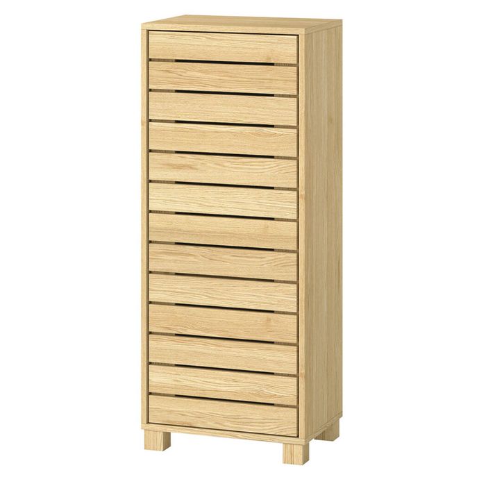 Levede Small Bathroom Storage Cabinet - Oak Wood