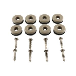 Surface Gard 22mm Round Slide Glide With Screws - 8 Pack