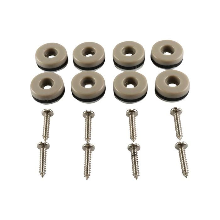 Surface Gard 22mm Round Slide Glide With Screws - 8 Pack
