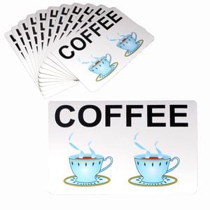 Set of 12 PVC Easy Care Placemats - Coffee 43 x 28 cm