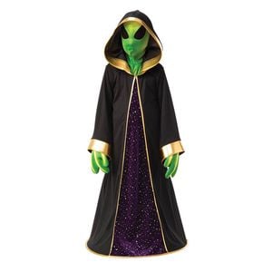 Extraterrestrial Alien Hooded Robe Costume Halloween Outfit Children/Kids Size L
