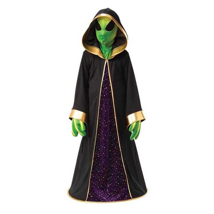 Extraterrestrial Alien Hooded Robe Costume Halloween Outfit Children/Kids Size L