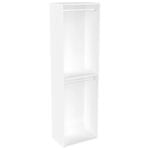 Lugna 2048 x 600 x 380mm White Double Hanging Robe Insert