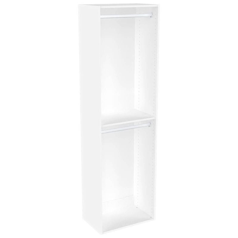 Lugna 2048 x 600 x 380mm White Double Hanging Robe Insert
