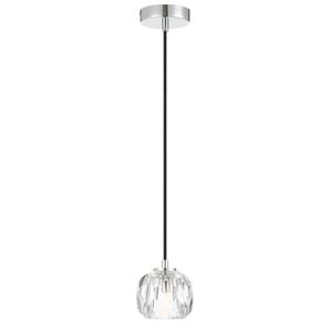 Telbix Antique Chrome/Crystal Zaha 1 Pendant
