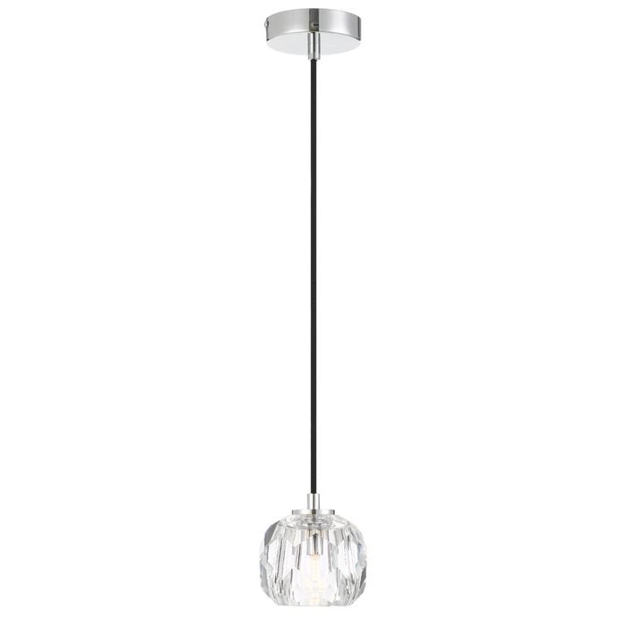 Telbix Antique Chrome/Crystal Zaha 1 Pendant