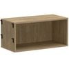 Flexi Storage Studio Oak Silhouette Open Display Cabinet