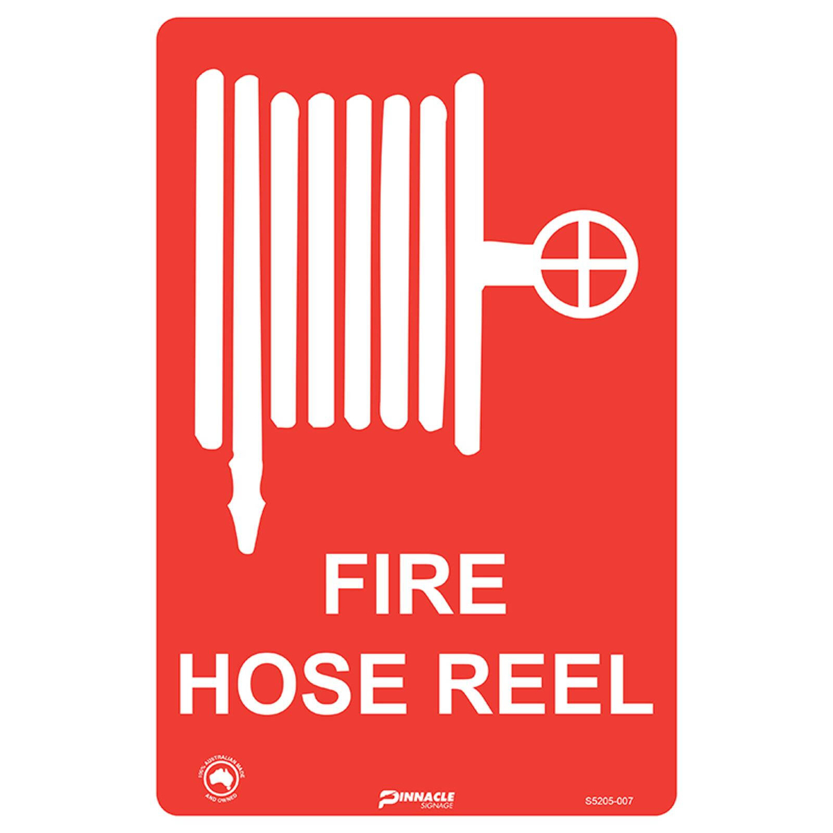 Pinnacle 300 x 200mm Metal Fire Hose Reel W/Picto Sign - Bunnings Australia